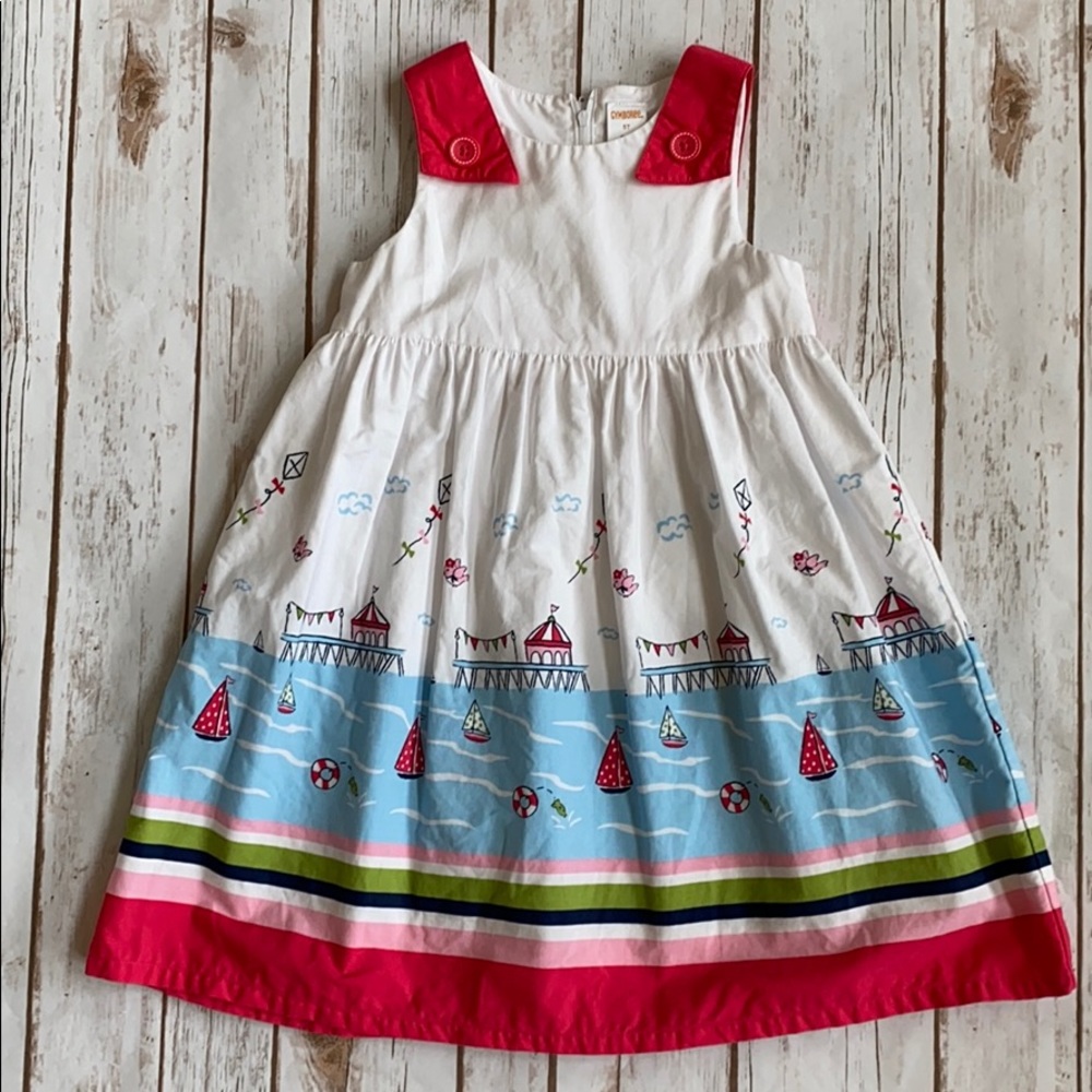 EUC Girls’ dress with sailboats.